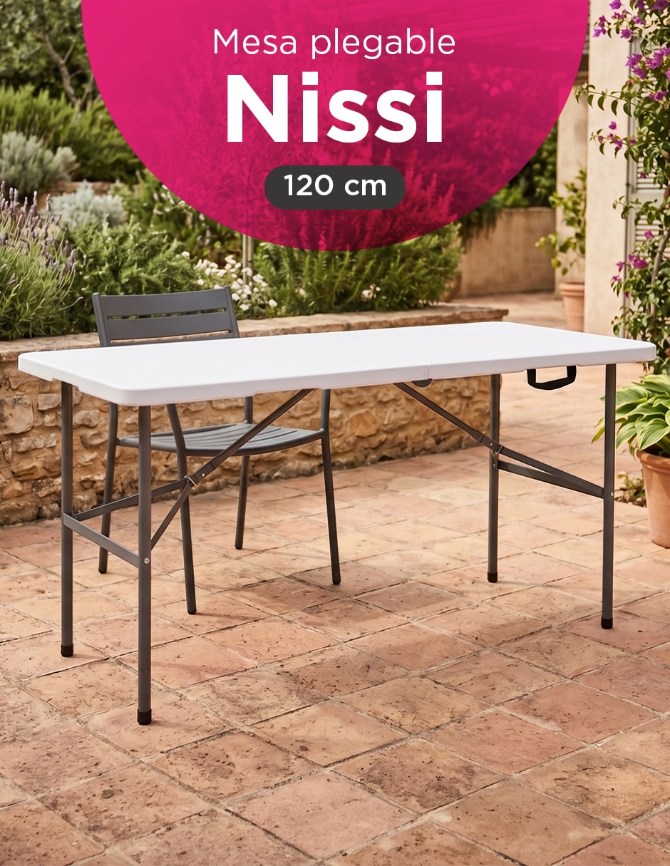 Kit/Set/Mesa plegable 1.20 m Con Asa Portátil 2
