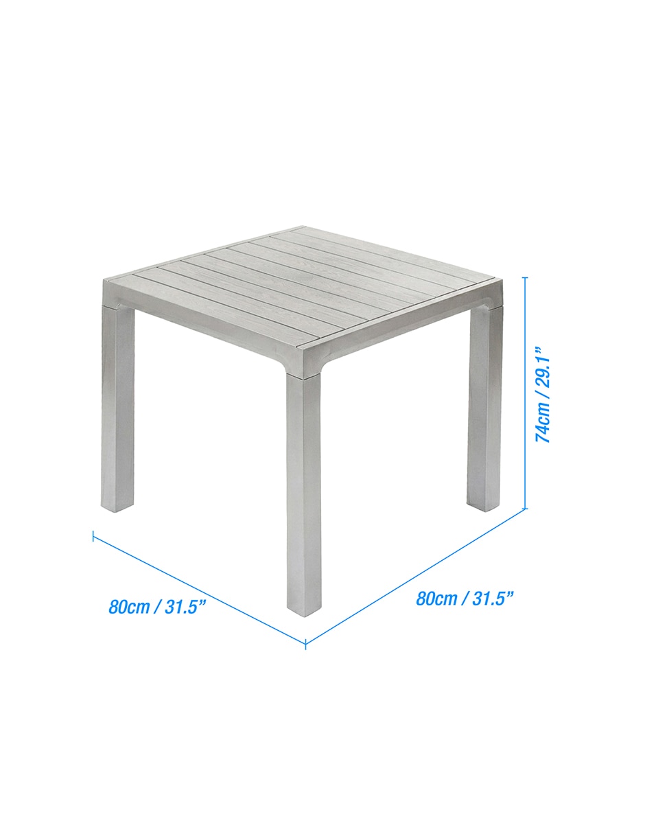 Mesa de comedor armable de polipropileno 4