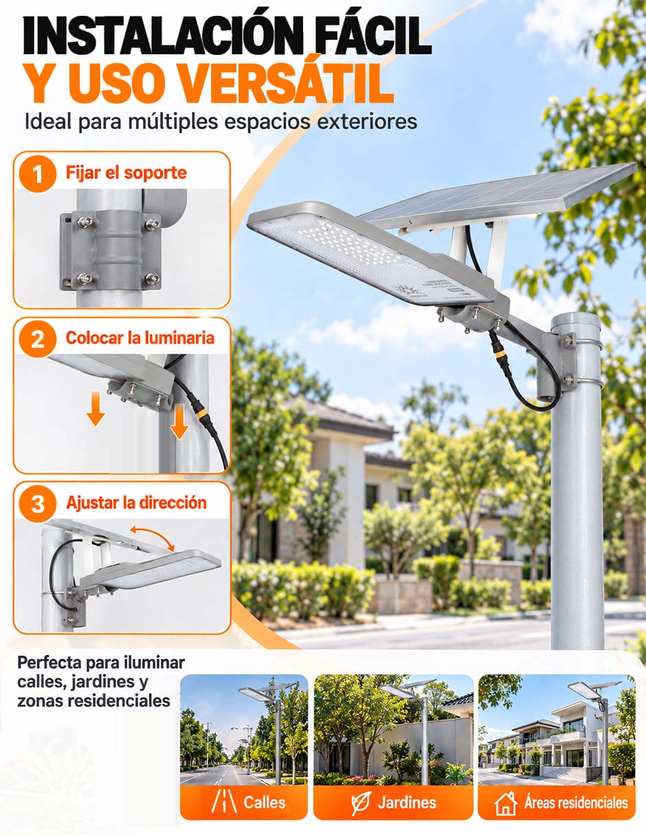 Lámpara solar led 8